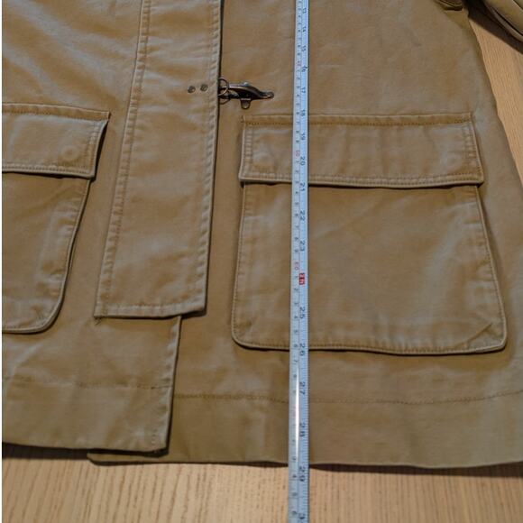 Mango MNG Fire Jacket Womens S Brown Pockets Parka Coat Long Sleeve Cotton - Picture 7 of 10